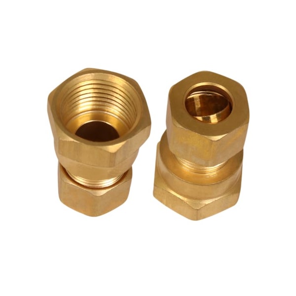 3/8 O.D. COMP X FIP Adapter Pipe Fitting; Lead Free Brass